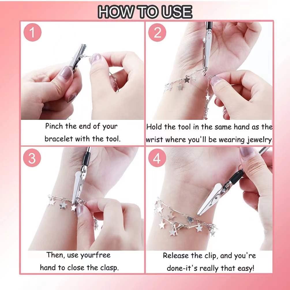 Bracelet Tool and Jewelry Making Kit Hooks Clasp Chain Magnet Pliers