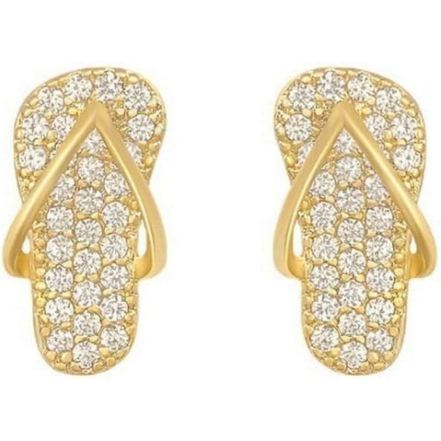 Rhinestone Encrusted Flip Flop Stud Earrings Spring Summer Women Earrings Girl Earrings
